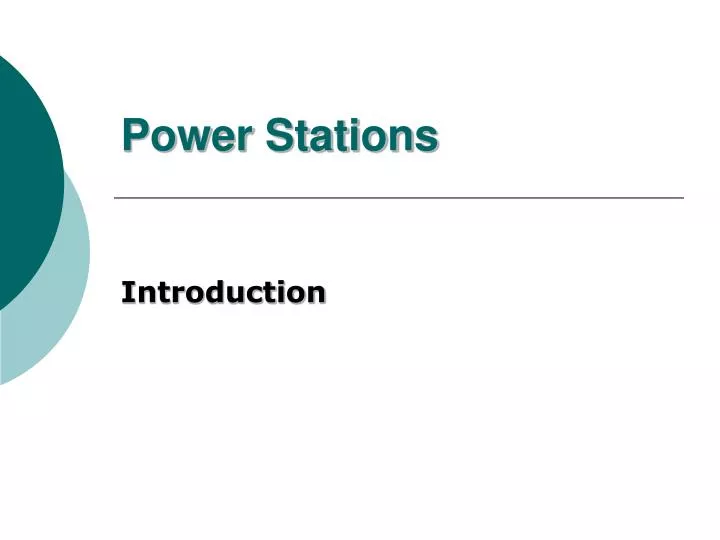 power stations