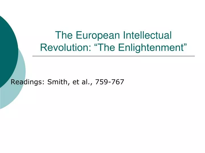 the european intellectual revolution the enlightenment