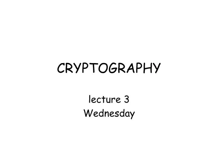 cryptography