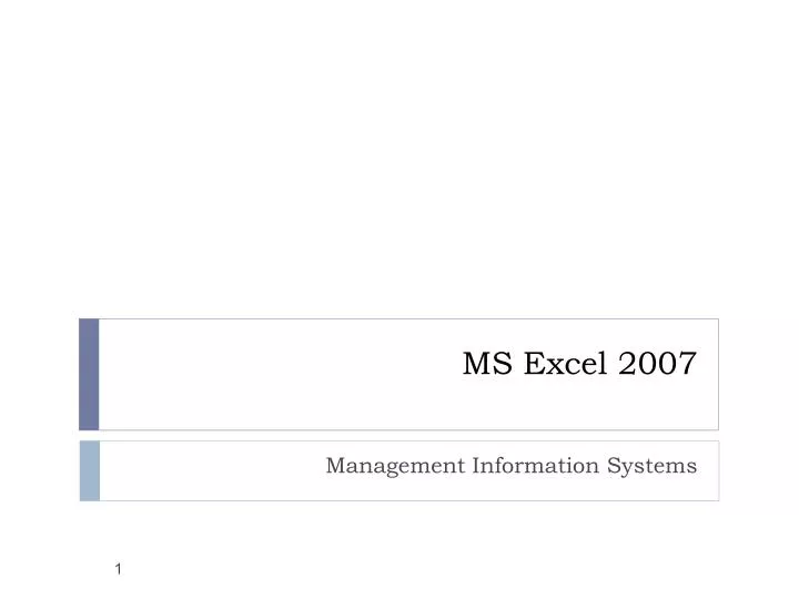 ms excel 2007