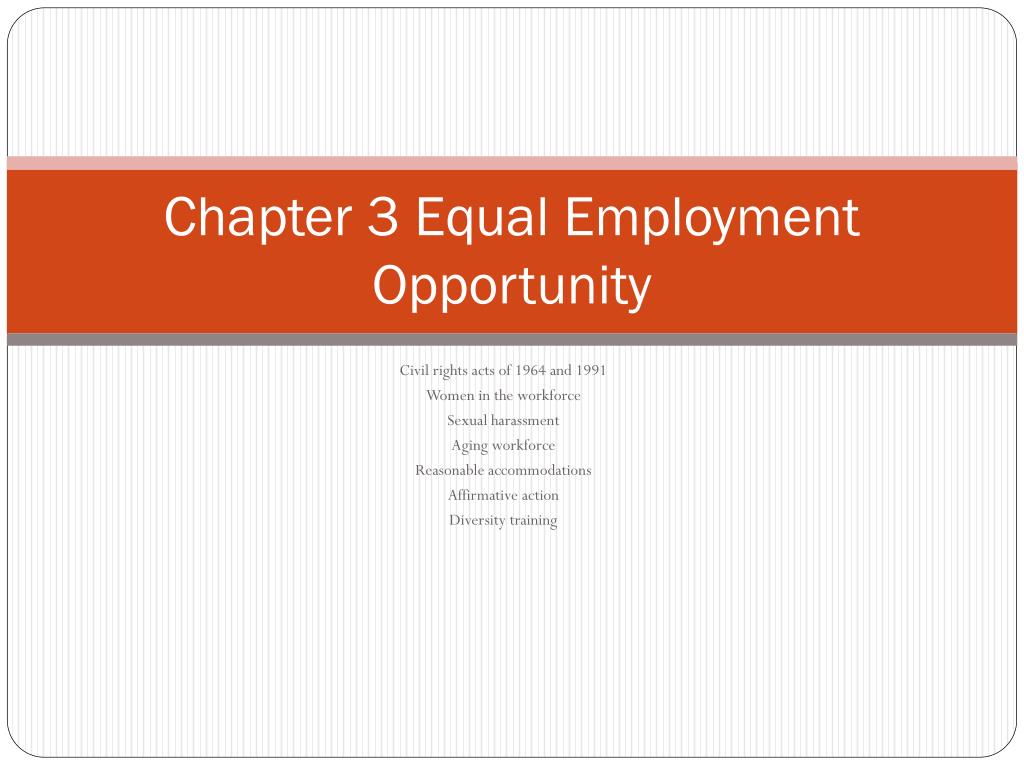 PPT - Chapter 3 Equal Employment Opportunity PowerPoint Presentation ...