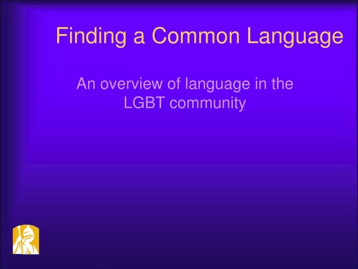 an overview of language in the lgbt community