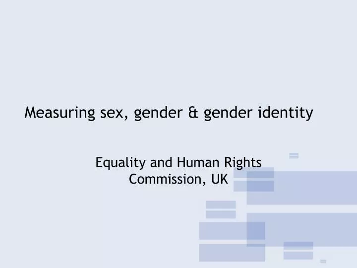measuring sex gender gender identity