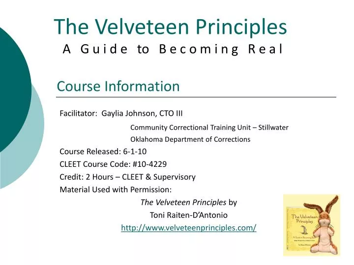 the velveteen principles