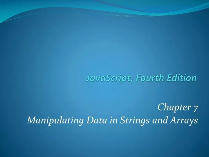 javascript fourth edition