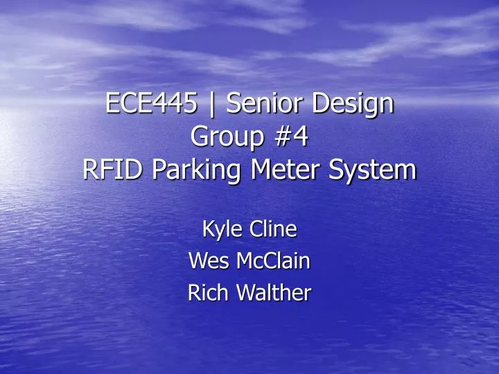 ece445 senior design group 4 rfid parking meter system