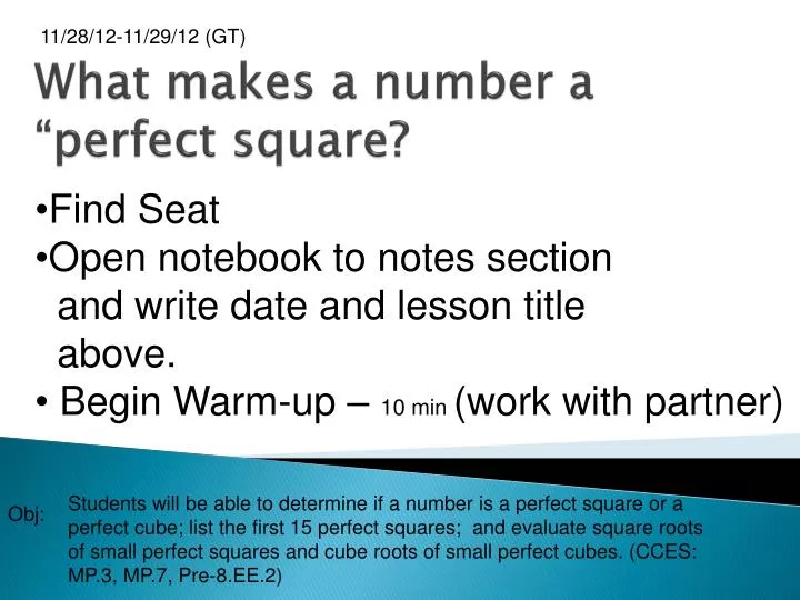 what makes a number a perfect square