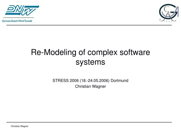 re modeling of complex software systems