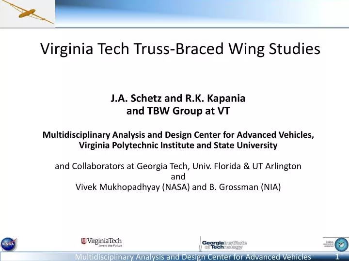 virginia tech truss braced wing studies