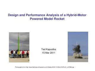 Design and Performance Analysis of a Hybrid-Motor Powered Model Rocket