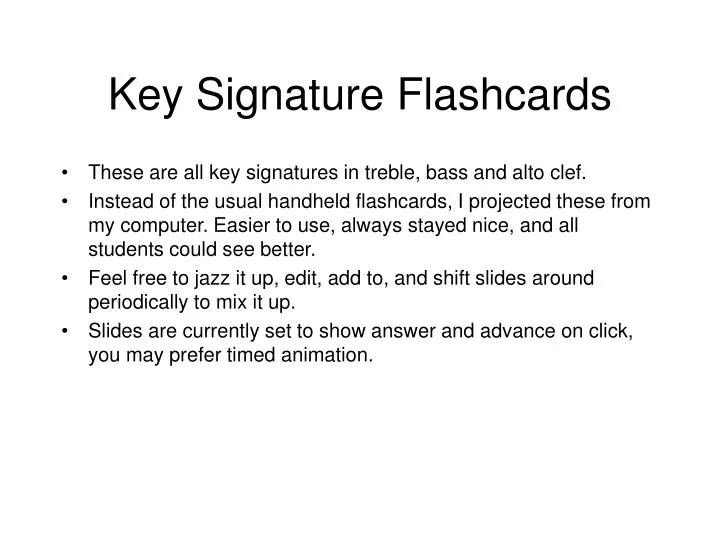 key signature flashcards