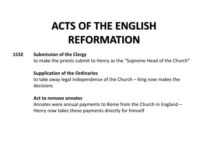 acts of the english reformation