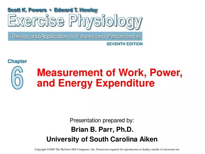 measurement of work power and energy expenditure