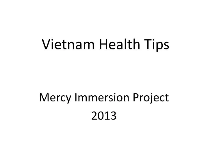 vietnam health tips