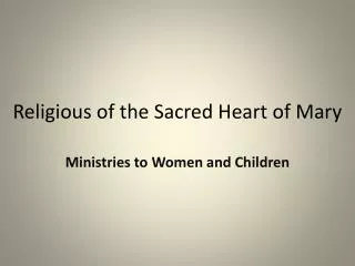Religious of the Sacred Heart of Mary