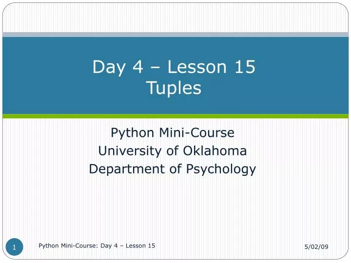day 4 lesson 15 tuples