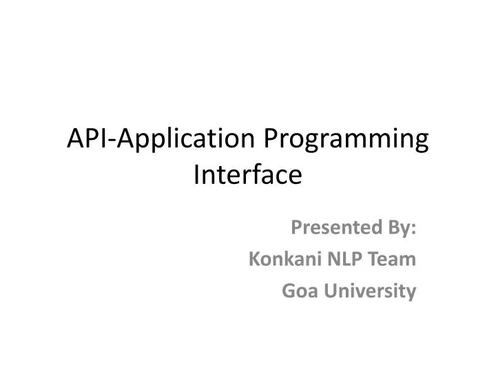 api application programming interface