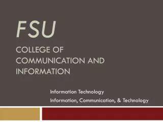 FSU College of communication and information