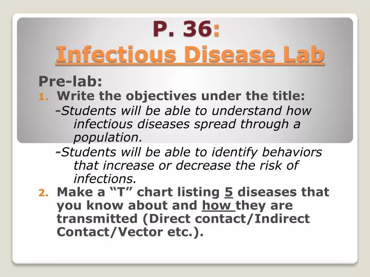 p 36 infectious disease lab