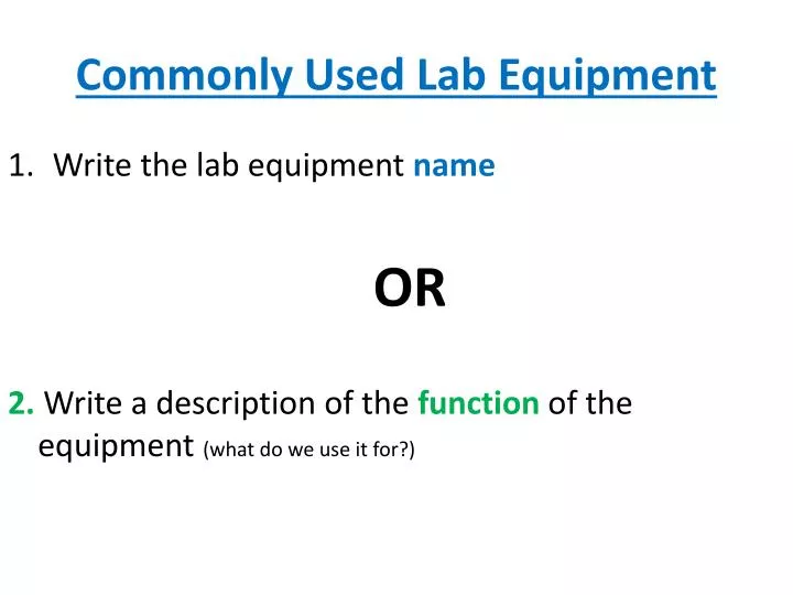 commonly used lab equipment