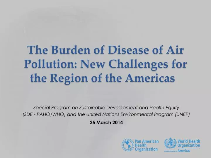 the burden of disease of air pollution new challenges for the region of the americas