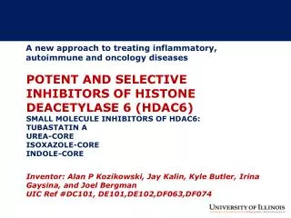 A new approach to treating inflammatory, autoimmune and oncology diseases