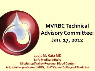 MVRBC Technical Advisory Committee: Jan. 17, 2012