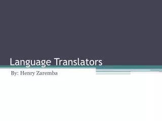 Language Translators