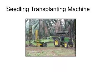 seedling transplanting machine