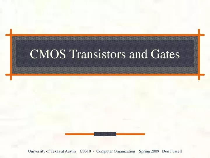 cmos transistors and gates