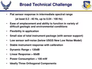 Broad Technical Challenge