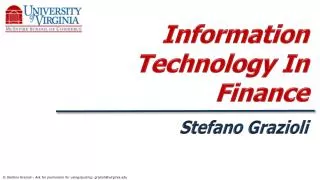 Information Technology In Finance