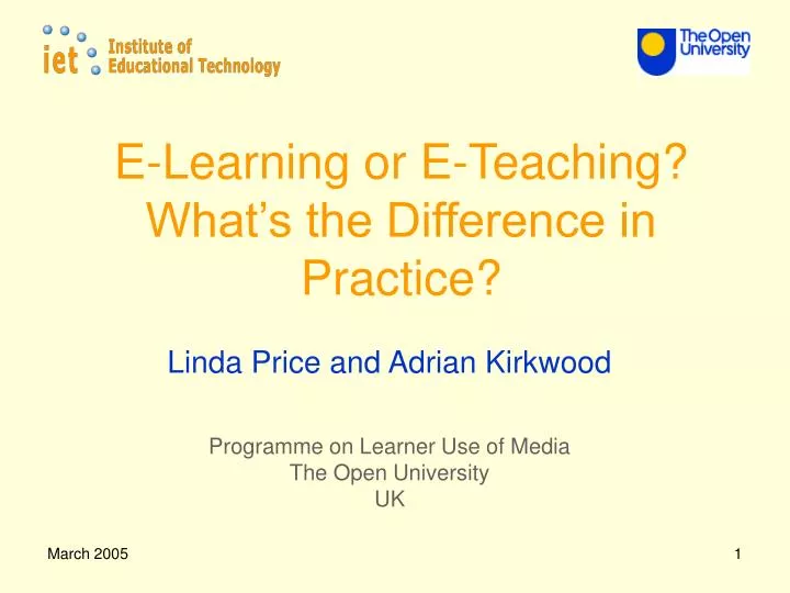 e learning or e teaching what s the difference in practice