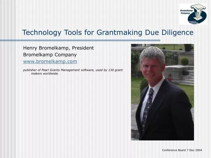 technology tools for grantmaking due diligence