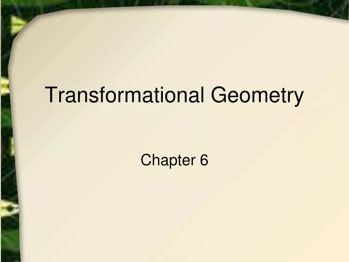 transformational geometry