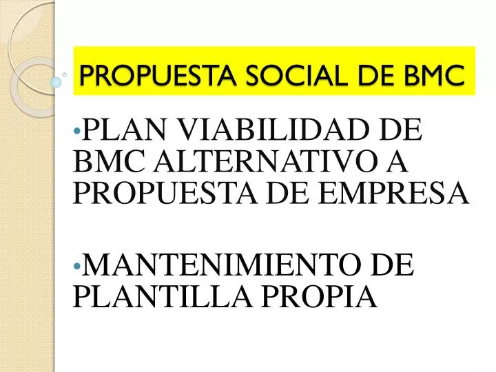 propuesta social de bmc