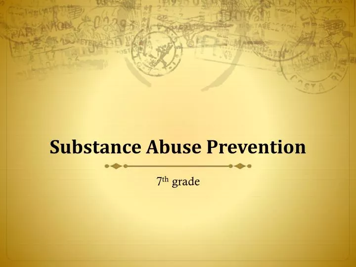 substance abuse prevention