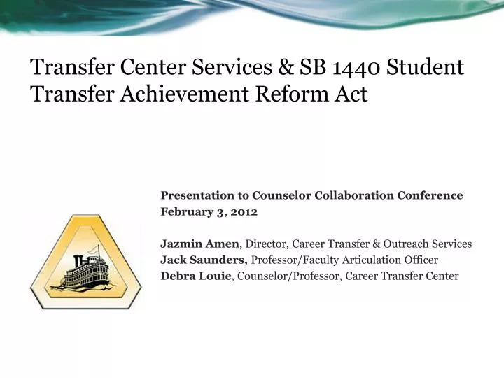 transfer center services sb 1440 student transfer achievement reform act