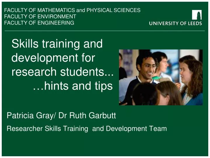 skills training and development for research students hints and tips