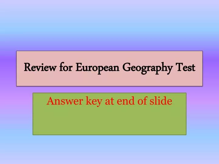 review for european geography test
