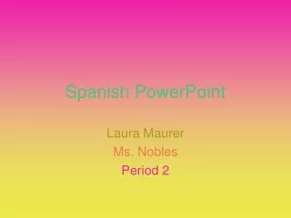 Spanish PowerPoint