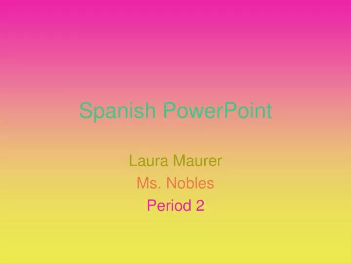 spanish powerpoint