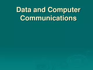 Data and Computer Communications