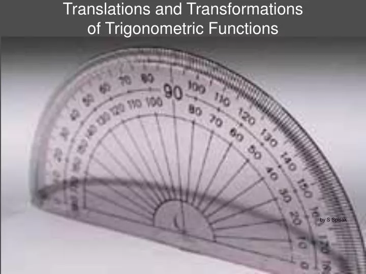 translations and transformations of trigonometric functions