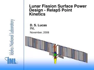 Lunar Fission Surface Power Design - Relap5 Point Kinetics