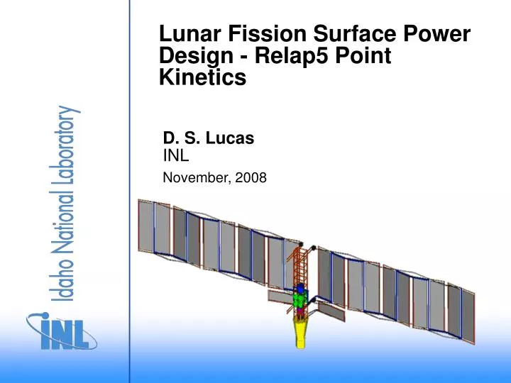lunar fission surface power design relap5 point kinetics