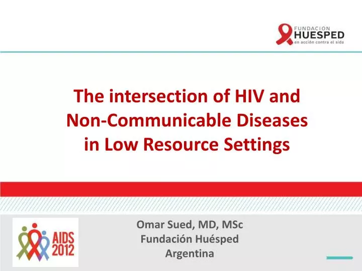 the intersection of hiv and non communicable diseases in low r esource settings