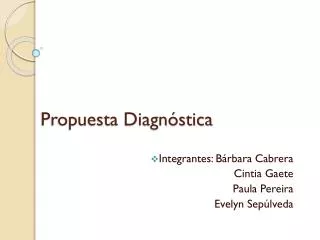 propuesta diagn stica