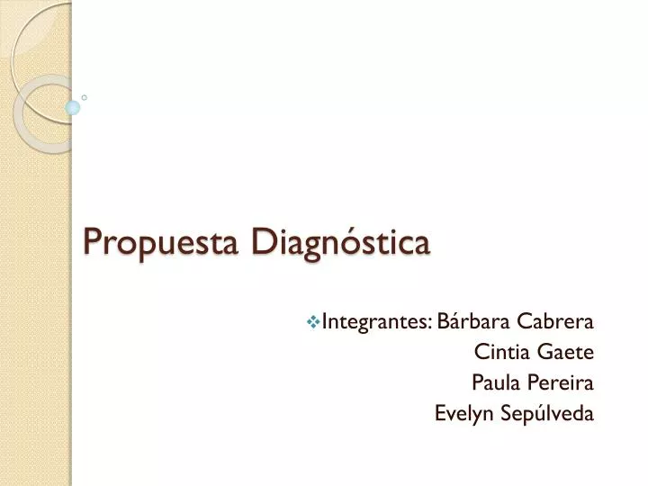 propuesta diagn stica