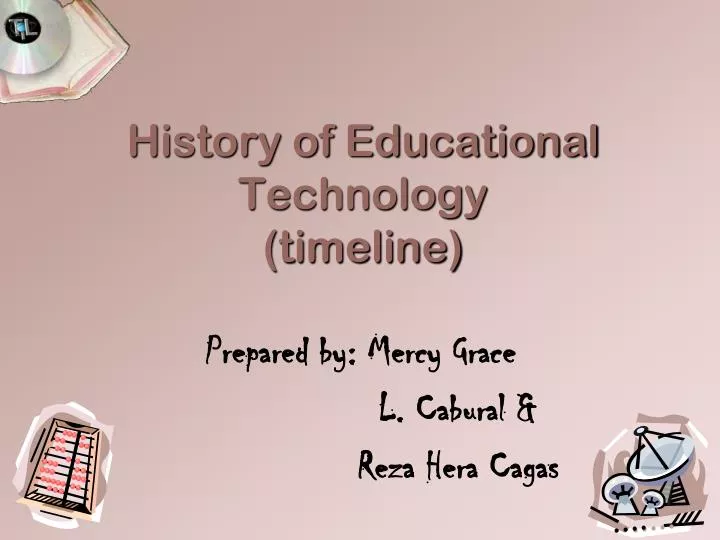 history of educational technology timeline